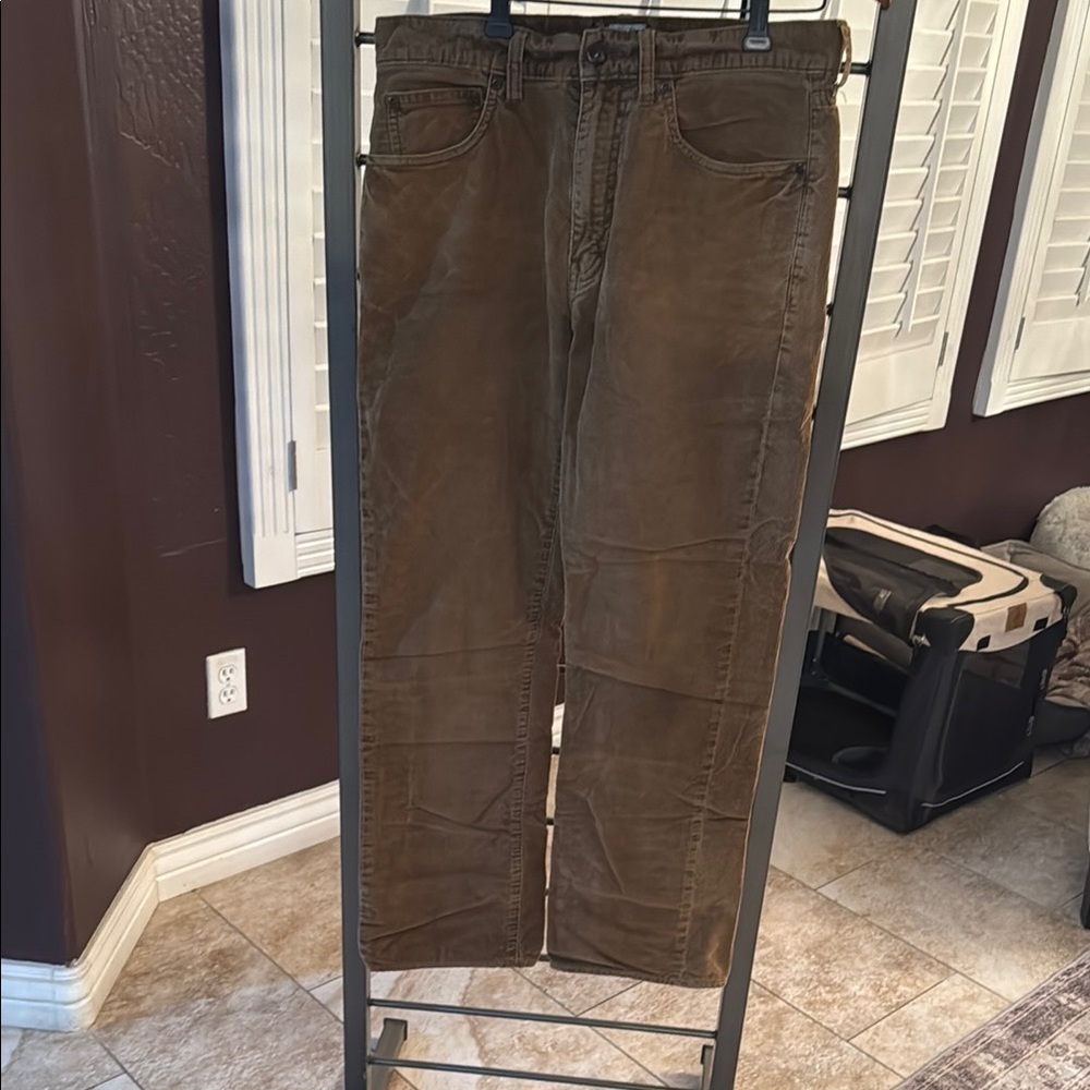 J Crew Brownish Gold Corduroy Pants 30 x 32 100% Cotton